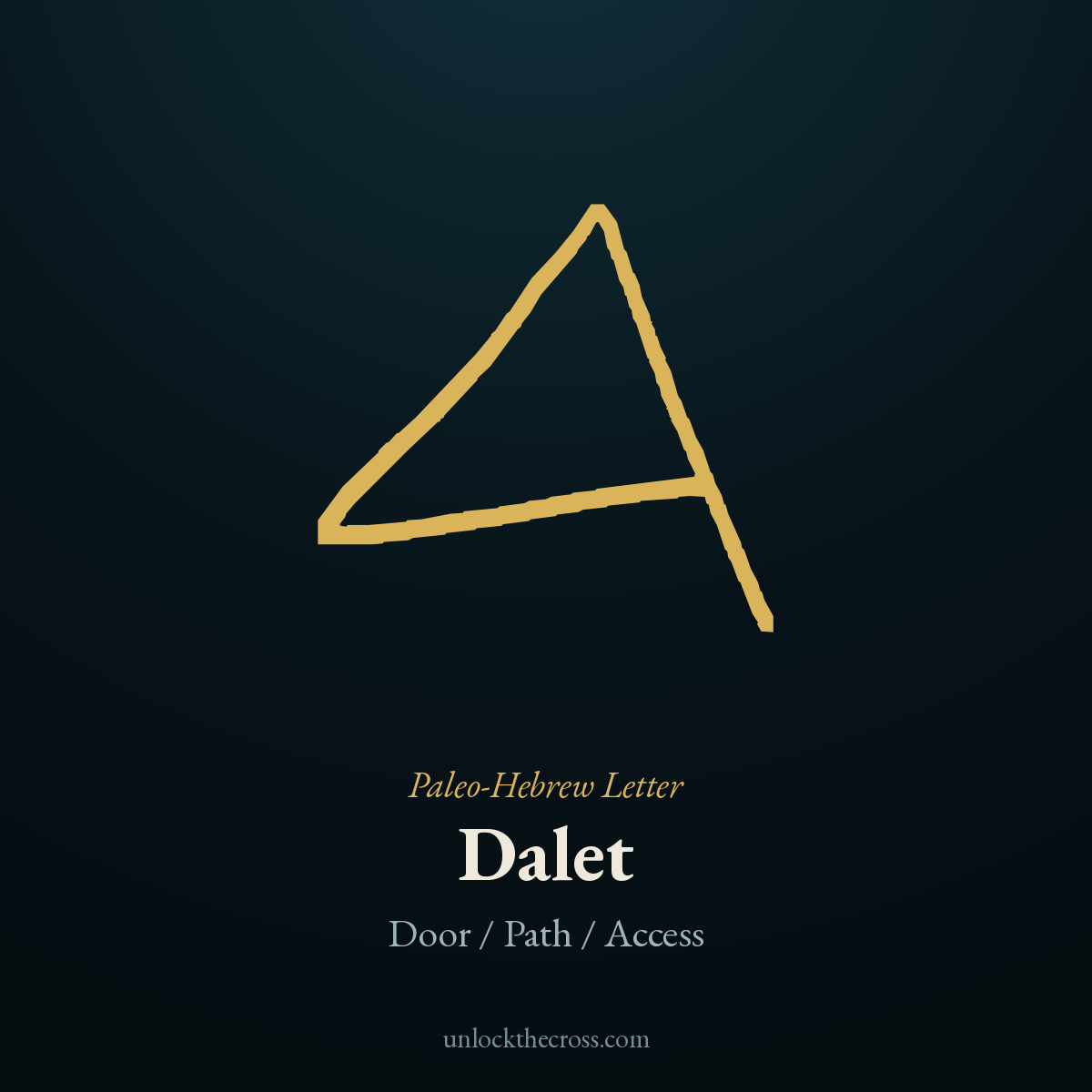 Paleo-Hebrew letter Dalet — Door / Path / Access