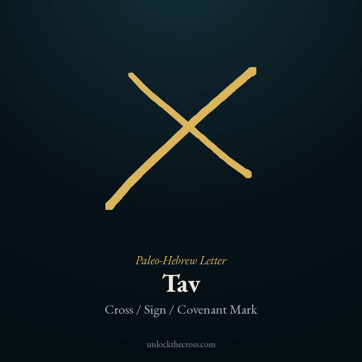 Paleo-Hebrew letter Tav — Cross / Sign / Covenant Mark